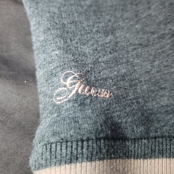Guess Sweatpants Grey Pink Accents Embroidered Logo Elastic Waist 24 Month Size - Picture 6 of 7